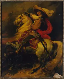 Equestrian portrait of Josias, count of Rantzau (1609-1650), marshal of France, c1834. Creator: Jean Alaux