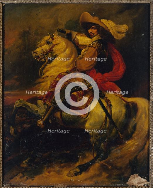 Equestrian portrait of Josias, count of Rantzau (1609-1650), marshal of France, c1834. Creator: Jean Alaux.