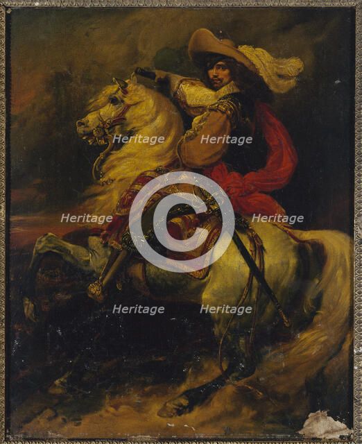 Equestrian portrait of Josias, count of Rantzau (1609-1650), marshal of France, c1834. Creator: Jean Alaux.