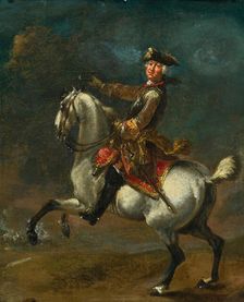 Equestrian Portrait of Karl August, Prince of Waldeck and Pyrmont (1704-1763). Creator: Querfurt, August (1696-1761)