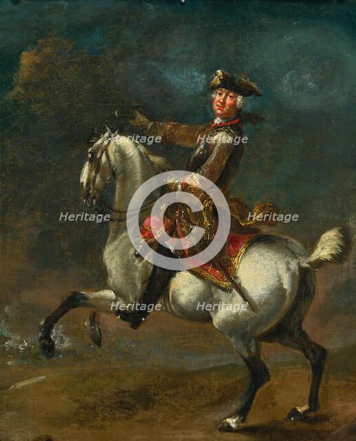Equestrian Portrait of Karl August, Prince of Waldeck and Pyrmont (1704-1763). Creator: Querfurt, August (1696-1761).