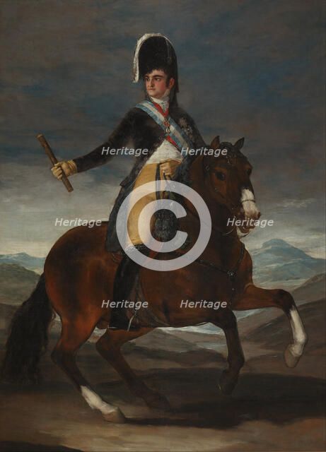 Equestrian Portrait of King Ferdinand VII of Spain. Artist: Goya, Francisco, de (1746-1828)