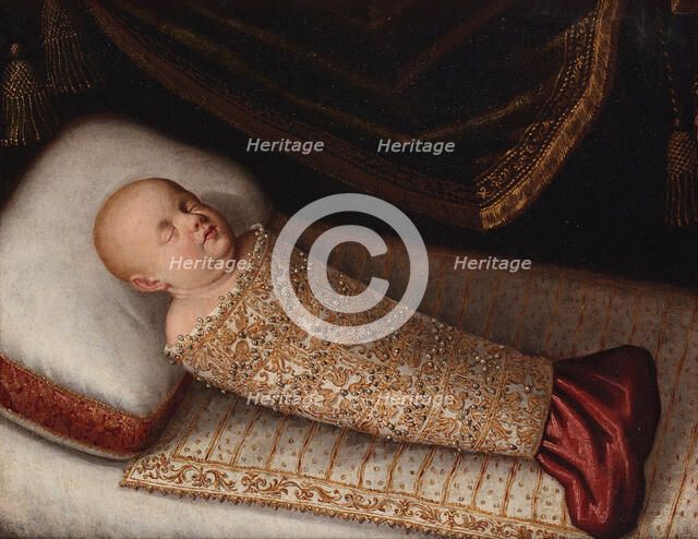 Equestrian portrait of Leopoldo de' Medici (1617-1675) as Baby, c. 1617. Creator: Ligozzi, Jacopo (1547-1627).