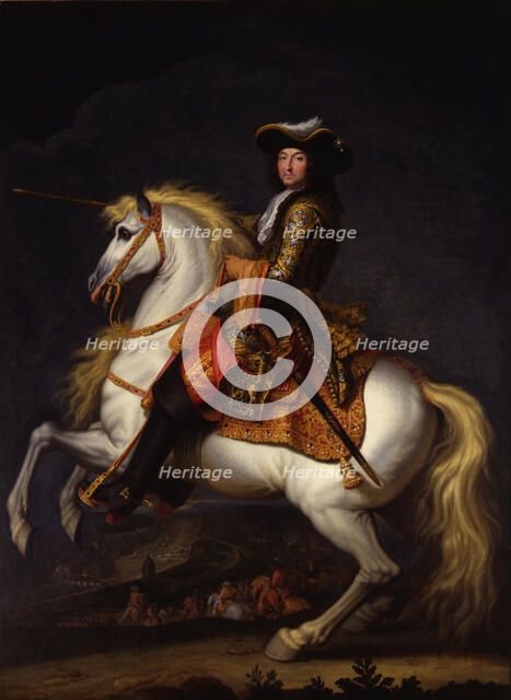 Equestrian portrait of Louis XIV (1638-1715). Creator: Houasse, René-Antoine (c. 1645-1710).