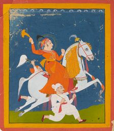 Equestrian portrait of Maharana Bhim Singh of Mewar, c1785