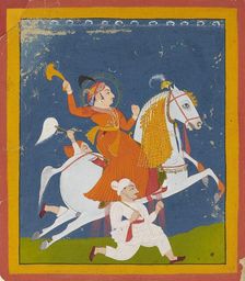 Equestrian portrait of Maharana Bhim Singh of Mewar, c1785