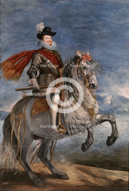 Equestrian Portrait of Philip III, c1635. Creator: Diego Velasquez.