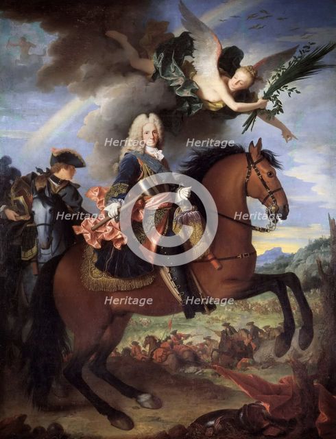 Equestrian Portrait of Philip V (1683-1746), King of Spain, 1723. Creator: Ranc, Jean (1674-1735).