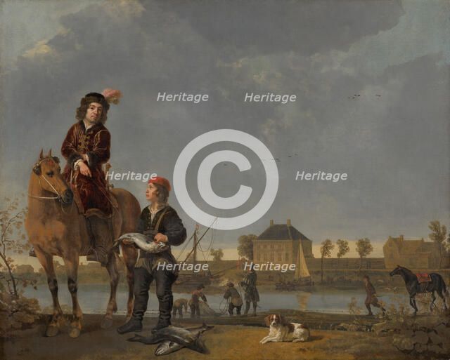 Equestrian Portrait of Pieter de Roovere (1602-1652). Creator: Aelbert Cuyp.