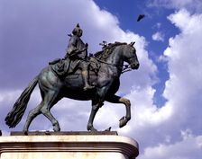Equestrian statue in the Puerta del Sol in Madrid of Carlos III (1716-1788), King of Spain