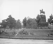 Equestrian statue of George II; St Stephens Green, Dublin, Ireland, 1900. Creator: Robert Augustus Henry L'Estrange
