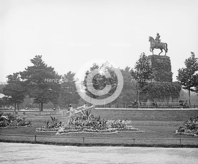 Equestrian statue of George II; St Stephens Green, Dublin, Ireland, 1900. Creator: Robert Augustus Henry L'Estrange.