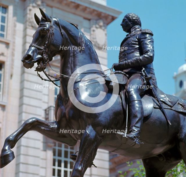 Equestrian statue of King George III, 19th century. Artist: Matthew Cotes Wyatt