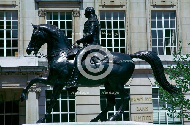 Equestrian Statue of King George III, 19th century. Artist: Matthew Cotes Wyatt