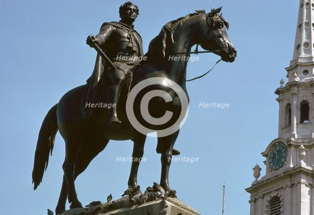 Equestrian Statue of King George IV, 19th century. Artist: Francis Legatt Chantrey