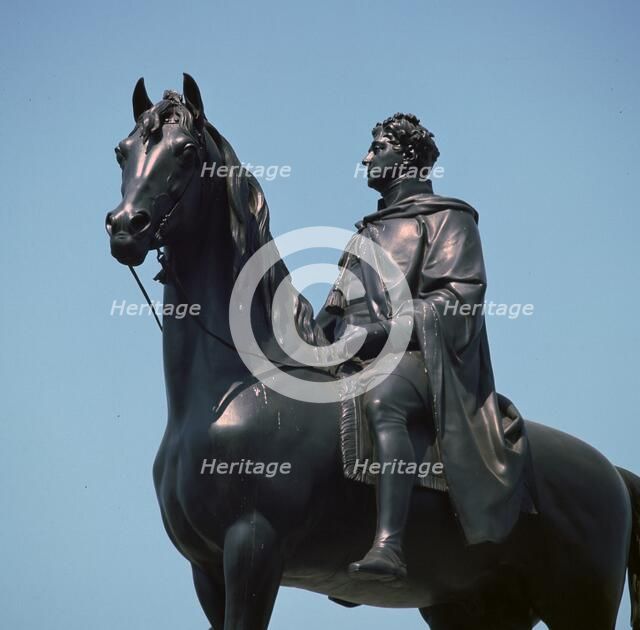 Equestrian Statue of King George IV of England, 19th century. Artist: Francis Legatt Chantrey