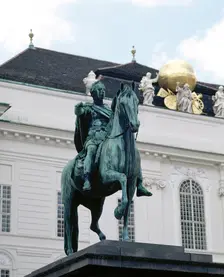 Equestrian statue of Holy Roman Emperor Joseph II, Josefsplatz, Vienna, Austria, 1994. Creator: LTL