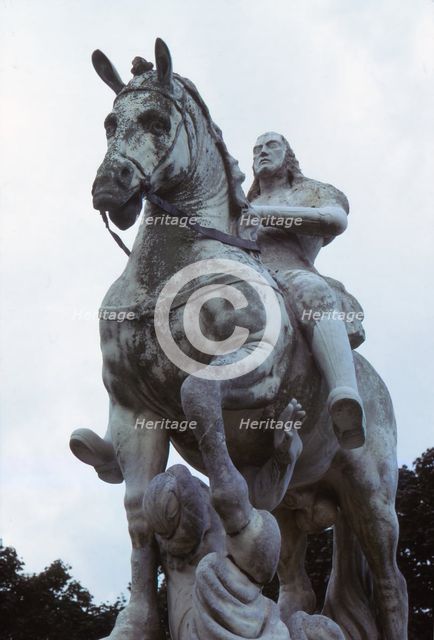 Equestrian Statue of John Sobieski trampling a Turk, Newby Hall, North Yorkshire, 20th century. Artist: CM Dixon.