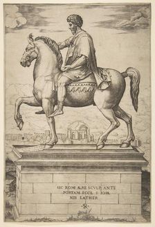 Equestrian Statue of Marcus Aurelius, 1515-27. Creator: Marco Dente