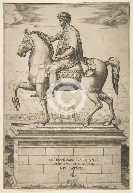 Equestrian Statue of Marcus Aurelius, 1515-27. Creator: Marco Dente.