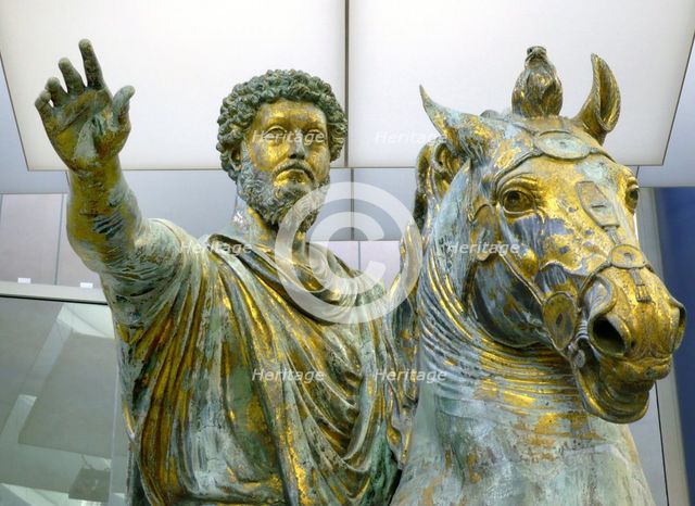 Equestrian statue of Marcus Aurelius, 161-180. Artist: Art of Ancient Rome, Classical sculpture  