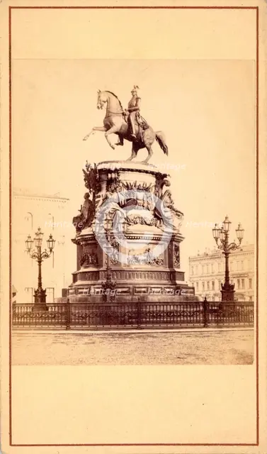 Equestrian Statue of Nicolas I, mid-19th century. Creators: Alfred Lorens, August Ricard de Montferrand.