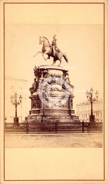 Equestrian Statue of Nicolas I, mid-19th century. Creators: Alfred Lorens, August Ricard de Montferrand.