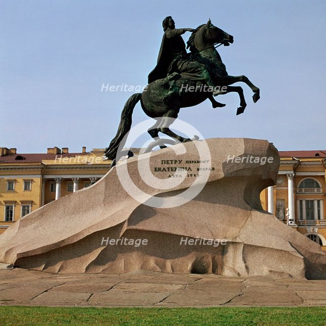 Equestrian statue of Peter the Great, 18th century. Artist: Unknown