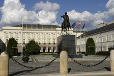 Equestrian statue of Prince Jozef Poniatowski (1763-1813), Presidential Palace, Warsaw, Poland,2013. Creator: LTL