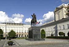 Equestrian statue of Prince Jozef Poniatowski, Presidential Palace, Warsaw, Poland, 2013. Creator: LTL