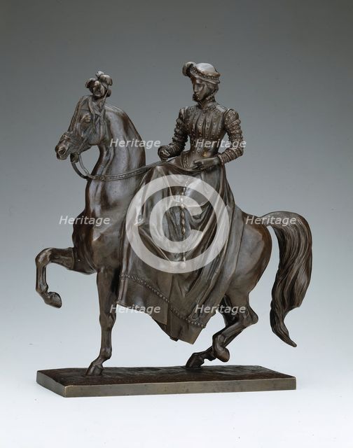 Equestrienne in Renaissance Dress, c. 1840. Creator: Antoine-Louis Barye.