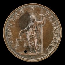Equity Holding Scales and Scepter [reverse], 1501/1510. Creator: Unknown
