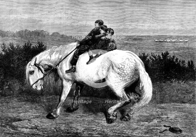 "Equo Ne Credite Teucri!" by Briton Riviere, in the exhibition at the Dudley Gallery, 1873. Creator: Unknown.