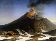 Eruption of Mount Etna 18th century. Artist: Jacob Philip Hackert