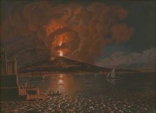 Eruption of the Italian volcano. Vesuvius, 1810-1827. Creator: Ján Jakub Müller