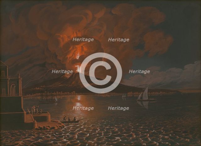 Eruption of the Italian volcano. Vesuvius, 1810-1827. Creator: Ján Jakub Müller.