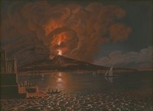 Eruption of the Italian volcano. Vesuvius, 1810-1827. Creator: Ján Jakub Müller