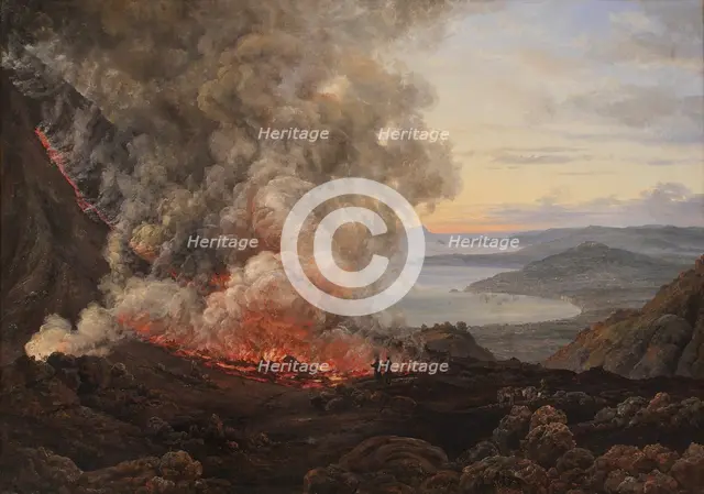 Eruption of the Volcano Vesuvius, 1821. Artist: Dahl, Johan Christian Clausen (1788-1857)