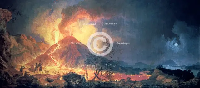 'Eruption of Vesuvius', 1770s.   Artist: Pierre-Jacques Volaire