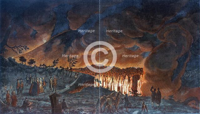 Eruption of Vesuvius, 1776. Artist: Unknown