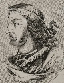 Erwig, (d687), King of the Visigoths in Hispania from 680 to 687, 1853. Creator: Unknown