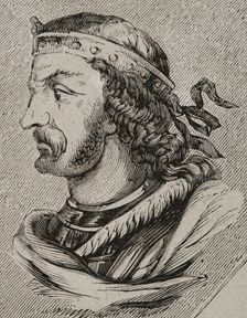 Erwig, (d687), King of the Visigoths in Hispania from 680 to 687, 1853. Creator: Unknown