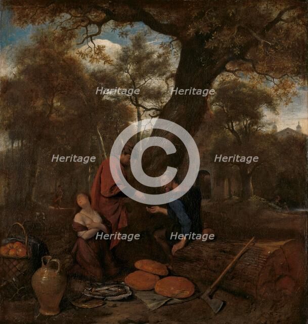 Erysichthon selling his daughter, 1650-1660. Creator: Jan Steen.