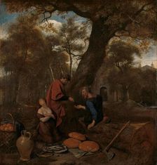 Erysichthon selling his daughter, 1650-1660. Creator: Jan Steen