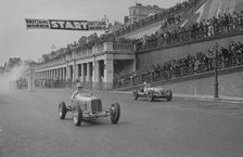ERA of Earl Howe and Alta of CK Mortimer competing in the Brighton Speed Trials, 1938. Artist: Bill Brunell