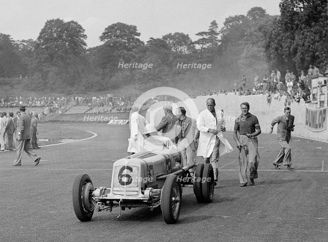 ERA of P Aitken at Crystal Palace, London, 1939. Artist: Bill Brunell.