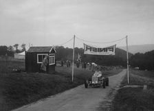 ERA of Raymond Mays at the finishing line of the Shelsley Walsh Hillclimb, Worcestershire, 1935. Artist: Bill Brunell