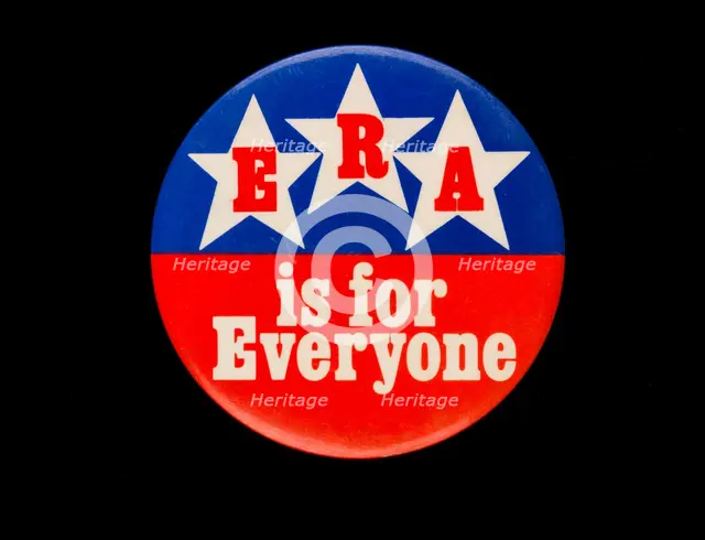 ERA is for Everyone badge owned by Sally Ride, ca. 1972. Creator: Unknown.