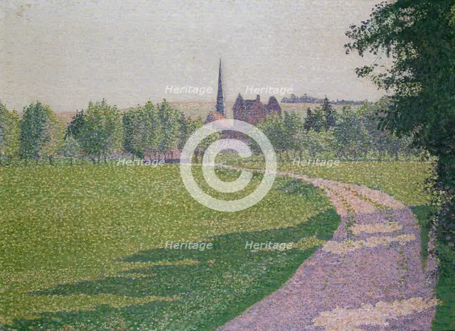 Eragny Church, 1886. Artist: Lucien Pissarro.