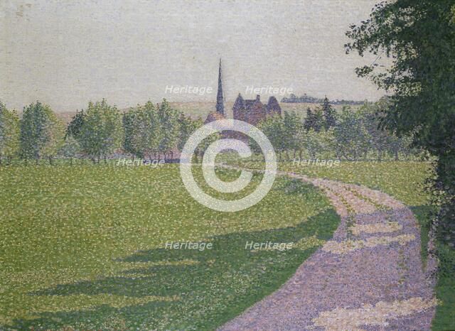 Eragny Church, 1886. Artist: Lucien Pissarro.